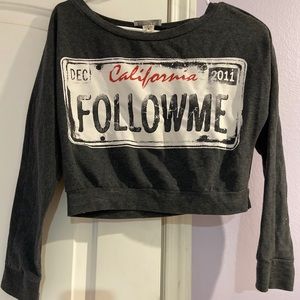 Long sleeve crop top